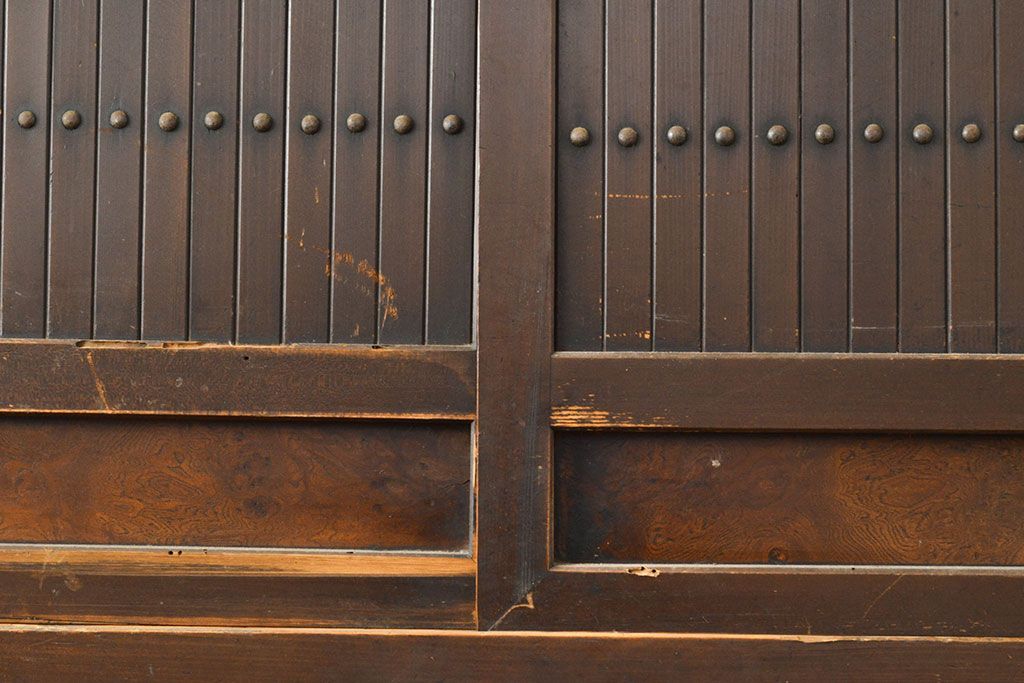 和製アンティーク　風情ある和のダイニングづくりにおすすめの四尺水屋箪笥(食器棚、収納棚、キャビネット)(R-050814)