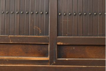 和製アンティーク　風情ある和のダイニングづくりにおすすめの四尺水屋箪笥(食器棚、収納棚、キャビネット)(R-050814)