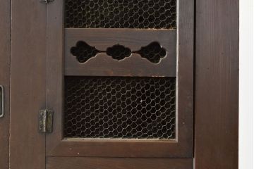 和製アンティーク　風情ある和のダイニングづくりにおすすめの四尺水屋箪笥(食器棚、収納棚、キャビネット)(R-050814)