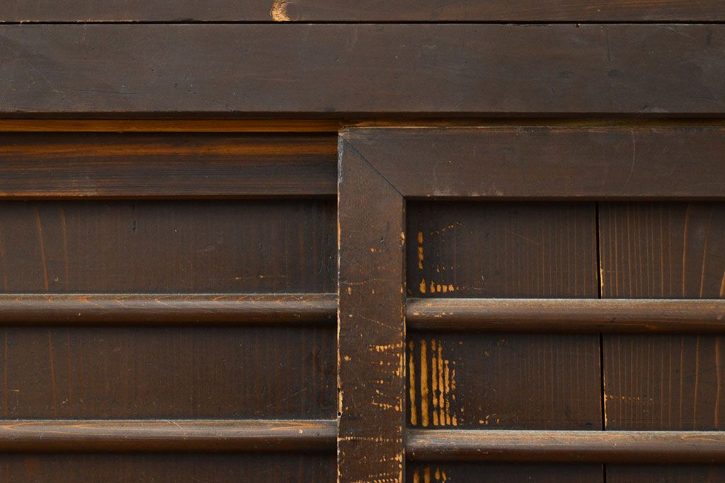 和製アンティーク　風情ある和のダイニングづくりにおすすめの四尺水屋箪笥(食器棚、収納棚、キャビネット)(R-050814)