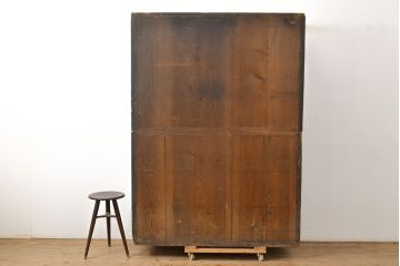 和製アンティーク　風情ある和のダイニングづくりにおすすめの四尺水屋箪笥(食器棚、収納棚、キャビネット)(R-050814)