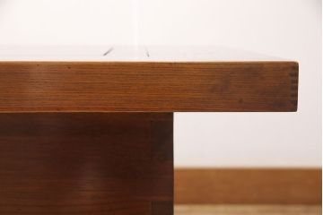 中古　総ケヤキ材　赤みがかった色合いが味わい深い関西火鉢(囲炉裏、長火鉢、座卓、ローテーブル)(R-050822)
