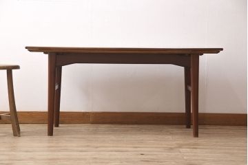 ビンテージ家具　北欧家具　激レア!天板の高さや広さを変えられる4wayスマートテーブル(エクステンションテーブル、エレベーターテーブル、センターテーブル、ローテーブル、ダイニングテーブル、4人掛け、6人掛け、ヴィンテージ)(R-050824)