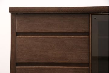 中古　美品　カリモク家具(karimoku)　幅広いインテリアに合わせやすいシンプルモダンな佇まいが魅力のサイドボード(キャビネット、チェスト、引き出し)(定価約16万円)(R-050831)