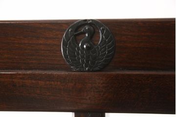 中古　美品　特注品　岩谷堂箪笥　美しい杢目と漆による艶が上質な雰囲気を醸し出すハンガーラック(衣桁、洋服掛け、コート掛け)(R-050833)