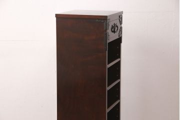 中古　超美品　岩谷堂箪笥　縦型　引き出し付き収納棚(電話台、花台、スリッパ収納)(R-050838)