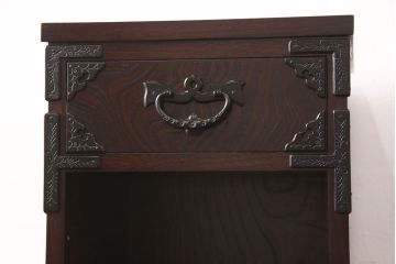 中古　超美品　岩谷堂箪笥　縦型　引き出し付き収納棚(電話台、花台、スリッパ収納)(R-050838)
