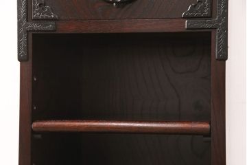 中古　超美品　岩谷堂箪笥　縦型　引き出し付き収納棚(電話台、花台、スリッパ収納)(R-050838)