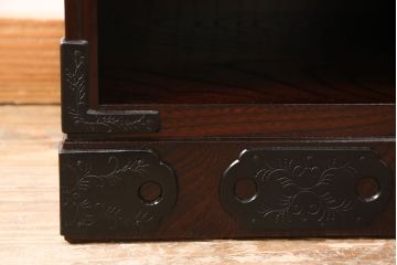 中古　超美品　岩谷堂箪笥　縦型　引き出し付き収納棚(電話台、花台、スリッパ収納)(R-050838)