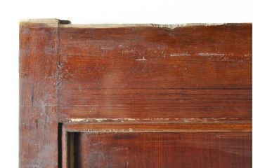 和製アンティーク　明治大正期　漆の綺麗な総ケヤキ材一枚板の蔵戸(引き戸、建具、玄関戸)(R-050839)