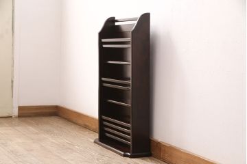 中古　北海道民芸家具　HM815　和洋どちらにも馴染むシックで上品なスリッパ立て(スリッパラック)(R-050842)