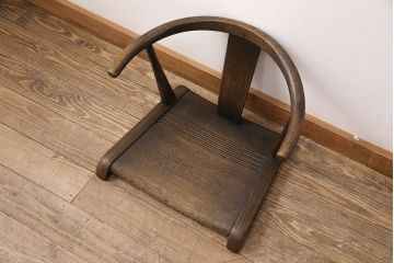 中古　飛騨産業　キツツキ　ナラ材　JAPAN PROVINCIAL(ジャパンプロヴィンシャル・プロビンシャル)シリーズ　温もり溢れる木の風合いが味わい深い座椅子(プロビンシャル、座イス)(R-050844)