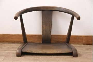 中古　飛騨産業　キツツキ　ナラ材　JAPAN PROVINCIAL(ジャパンプロヴィンシャル・プロビンシャル)シリーズ　温もり溢れる木の風合いが味わい深い座椅子(プロビンシャル、座イス)(R-050844)
