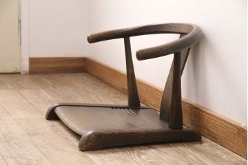 中古　飛騨産業　キツツキ　ナラ材　JAPAN PROVINCIAL(ジャパンプロヴィンシャル・プロビンシャル)シリーズ　温もり溢れる木の風合いが味わい深い座椅子(プロビンシャル、座イス)(R-050844)