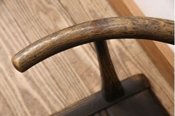 中古　飛騨産業　キツツキ　ナラ材　JAPAN PROVINCIAL(ジャパンプロヴィンシャル・プロビンシャル)シリーズ　温もり溢れる木の風合いが味わい深い座椅子(プロビンシャル、座イス)(R-050845)