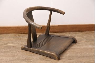 中古　飛騨産業　キツツキ　ナラ材　JAPAN PROVINCIAL(ジャパンプロヴィンシャル・プロビンシャル)シリーズ　温もり溢れる木の風合いが味わい深い座椅子(プロビンシャル、座イス)(R-050846)