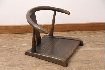 中古　飛騨産業　キツツキ　ナラ材　JAPAN PROVINCIAL(ジャパンプロヴィンシャル・プロビンシャル)シリーズ　温もり溢れる木の風合いが味わい深い座椅子(プロビンシャル、座イス)(R-050847)