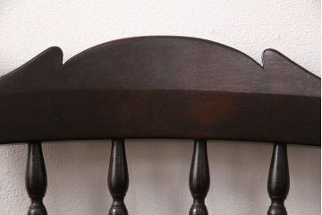 中古　松本民芸家具　16型スピンドルチェア　ゆったりと座れるダイニングチェア(板座チェア、椅子)(R-050848)