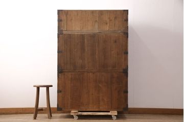 ラフジュ工房オリジナル　古金具・古パーツリメイク　引手の重厚感と経年を感じる風合いが魅力的な金具(和箪笥、衣装箪笥、整理箪笥、引き出し、チェスト)(R-050855)