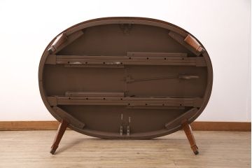 中古　美品　DREXEL HERITAGE(ドレクセルヘリテイジ)　Triune(トライユン)　品のある佇まいがすてきなダイニングテーブル(エクステンションテーブル、4人掛け、6人掛け)(R-050857)