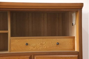 中古　美品　民芸家具　屋久杉を贅沢に使用した木の温もりあふれる重ね箪笥(衣装箪笥、引き出し、チェスト)(R-050859)