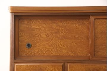 中古　美品　民芸家具　屋久杉を贅沢に使用した木の温もりあふれる重ね箪笥(衣装箪笥、引き出し、チェスト)(R-050859)