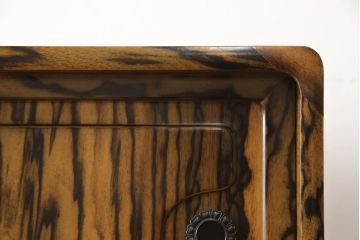 中古　美品　前面黒柿突板張り　黒柿ならではの独特の存在感を放つ茶箪笥(収納棚、戸棚、飾り棚)(定価約80万円)(R-050860)