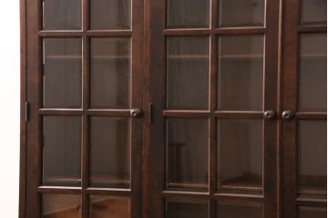 中古　北海道民芸家具　脚または台輪を付けてリメイク!様々な使い方ができるサイドボード(キャビネット、ブックケース、本箱、収納棚、食器棚)(R-050863)