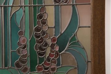 ヨーロッパヴィンテージ　イタリア製　G.POLLONI作　壁掛け式で絵画のように!空間を彩るステンドグラス　(R-050865)