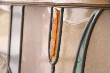 ヨーロッパヴィンテージ　イタリア製　G.POLLONI作　壁掛け式で絵画のように!空間を彩るステンドグラス　(R-050865)