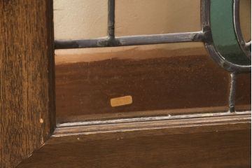 ヨーロッパヴィンテージ　イタリア製　G.POLLONI作　壁掛け式で絵画のように!空間を彩るステンドグラス　(R-050865)