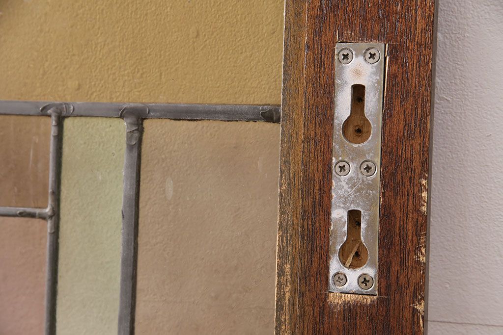 ヨーロッパヴィンテージ　イタリア製　G.POLLONI作　壁掛け式で絵画のように!空間を彩るステンドグラス　(R-050865)