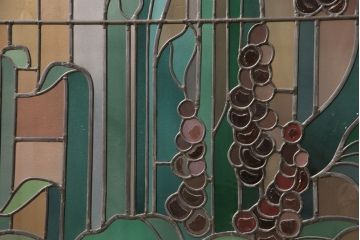ヨーロッパヴィンテージ　イタリア製　G.POLLONI作　壁掛け式で絵画のように!空間を彩るステンドグラス(ディスプレイ、アート、ビンテージ)(R-050865)