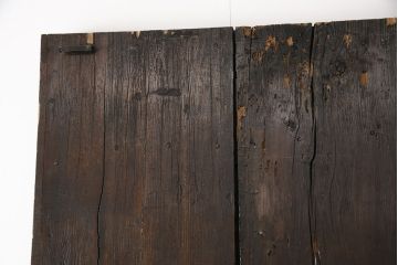 海外アンティーク　経年による風合いが雰囲気を高める、味わい深い彫刻ドア1枚(木製扉、建具)(R-050866)