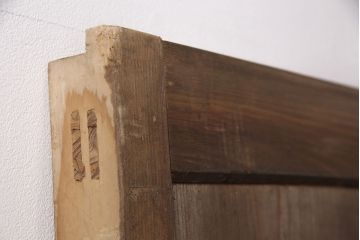 和製アンティーク　杉材　シンプルなつくりが取り入れやすい、明治大正期の古い蔵戸(引き戸、玄関戸、建具)(R-050867)