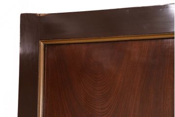 美品　明治大正期　酒田産　庄内　ケヤキ材　極上品!重厚感のある立派な金具と美しい漆が魅力の蔵戸(玄関戸、引き戸、建具)(R-050870)
