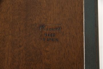 中古　バロッサバレンティ(VARO,S.A. VALENTI)　グリーンカラーが空間のアクセントになる5面ガラスのキュリオケース(ガラスケース、陳列棚、店舗什器)(R-050878)