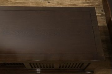 中古　高級品　鉄刀木(タガヤサン)　収納力抜群!2way囲炉裏テーブルセット(4人掛けダイニングテーブル)(定価約98万円)(R-050881)