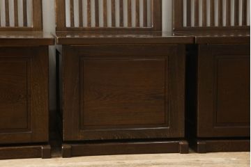 中古　高級品　鉄刀木(タガヤサン)　収納力抜群!2way囲炉裏テーブルセット(4人掛けダイニングテーブル)(定価約98万円)(R-050881)