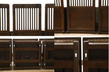 中古　高級品　鉄刀木(タガヤサン)　収納力抜群!2way囲炉裏テーブルセット(4人掛けダイニングテーブル)(定価約98万円)(R-050881)