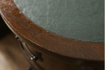イギリスアンティーク　マホガニー材　上質な大人の書斎づくりがかなうキドニーデスク(両袖デスク、机、在宅ワーク、在宅用ワークデスク)(R-050891)
