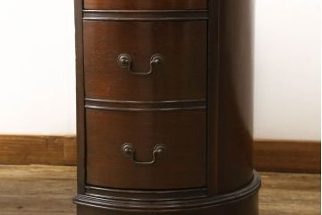 イギリスアンティーク　マホガニー材　上質な大人の書斎づくりがかなうキドニーデスク(両袖デスク、机、在宅ワーク、在宅用ワークデスク)(R-050891)