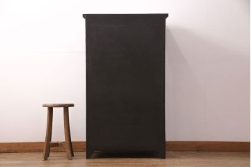 中古　民芸家具　虹色に輝く螺鈿細工が繊細な美しさを放つ収納棚(戸棚、キャビネット)(定価約35万円)(R-050897)