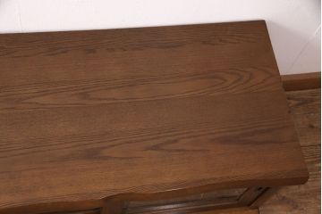 中古　美品　カリモク家具(karimoku)　存在感のある分厚い天板が印象的な和風テレビ台(ローボード、テレビボード)(R-050905)