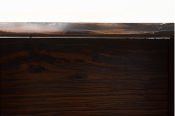 和製ヴィンテージ　ビンテージ家具　激レア品　希少品!縞黒檀材の無垢材を使用した贅沢な両袖机(プレジデントデスク、ワークデスク、在宅ワーク、在宅用)(R-050911)