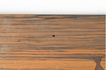 和製ヴィンテージ　ビンテージ家具　激レア品　希少品!縞黒檀材の無垢材を使用した贅沢な両袖机(プレジデントデスク、ワークデスク、在宅ワーク、在宅用)(R-050911)