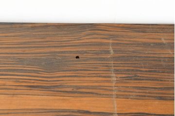 和製ヴィンテージ　ビンテージ家具　激レア品　希少品!縞黒檀材の無垢材を使用した贅沢な両袖机(プレジデントデスク、ワークデスク、在宅ワーク、在宅用)(R-050911)