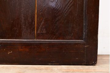 アンティーク建具　明治大正期　亀甲金網付き　深みのある色合いが魅力!和の風情あふれる格子蔵戸(きつね格子、狐格子、格子戸、マス目、升目、玄関戸、引き戸)(R-050912)