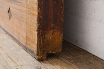 アンティーク建具　明治期　経年による風合いが味わい深い格子蔵戸1枚　(R-050913)