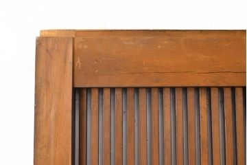アンティーク建具　明治期　経年による風合いが味わい深い格子蔵戸(格子戸、玄関戸、引き戸)(R-050913)